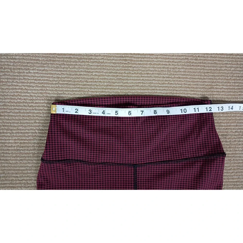 Alo Yoga Micro Houndstooth‎ Red/Black High Waisted Leggings Women's Size M